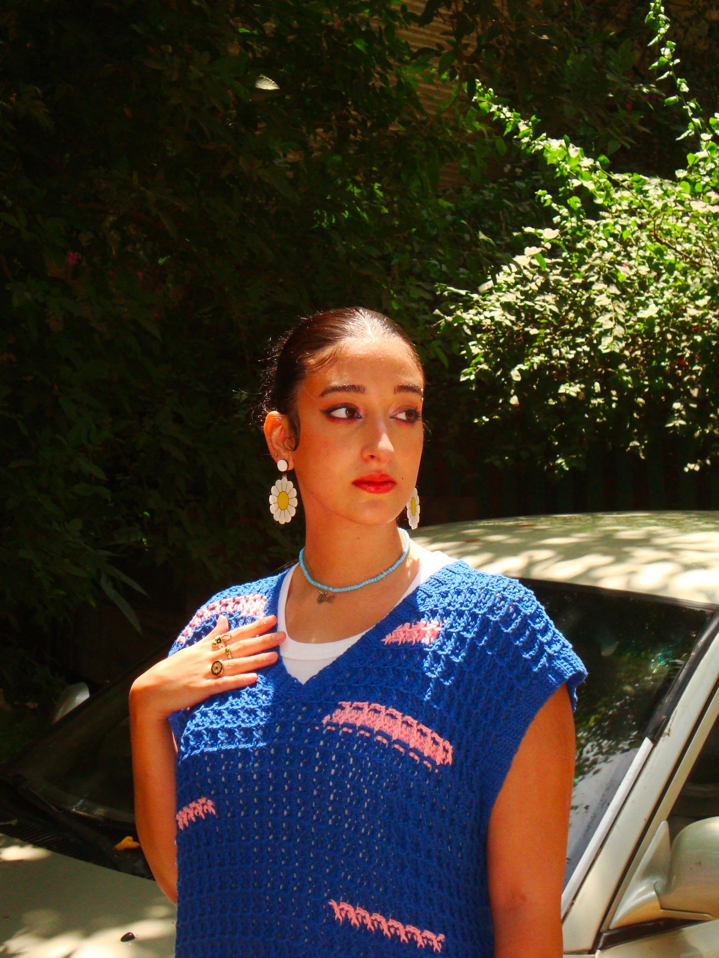Postcard Blue & Pink Vest
